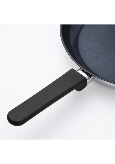 Ikea Mıddagsmat Tava 28 Cm Krom - Siyah 1 Parça Gümüş - Siyah