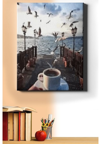 Webstyle Sayılarla Boyama Seti Kasnaklı Iskelede Kahve 50 X 65 Cm