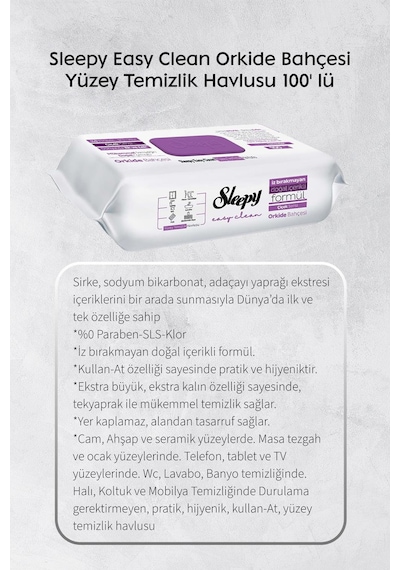 Sleepy Arap Ve Beyaz Sabun, Orkide Ve 4 Xl 50'li Çamaşır Suyu Mop Havlusu, Hediye Rosie Diğer