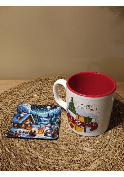 Merry Christmas Yılbaşı Kupa Ve Bardak Altlığı Diğer