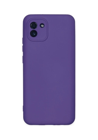 Galaxy Uyumlu. A03 Kılıf Nano İçi Kadife Silikon - Mor