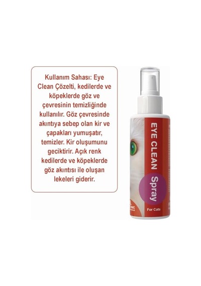 Kediler İçin Göz Çevresi Temizleyici Eye Clean Çözelti 100 Ml