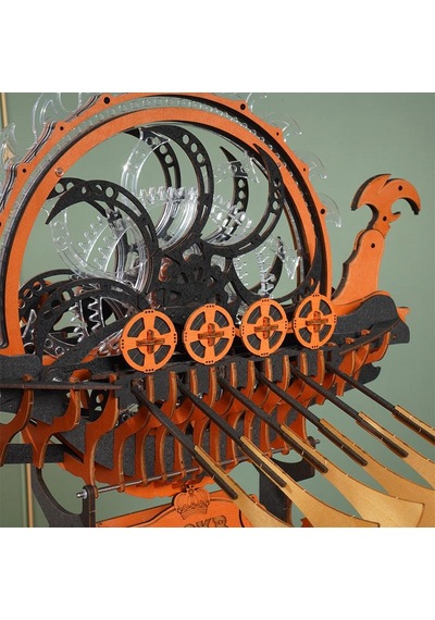 Rokr Lk802 Viking Gemisi Viking Dragon Ship Dıy Minyatür Maket Model Seti Ahşap 3d Wooden Puzzle 3d Model Kit Detaylı Dekoratif Hobi Seti Ahşap Maket