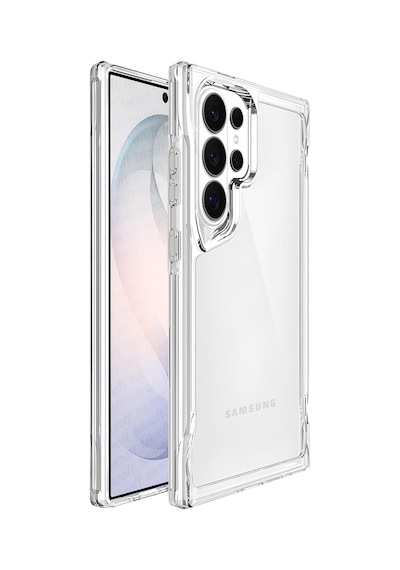Samsung Galaxy S26 Ultra İçin Crystal Armor Serisi Şok Emici Yumuşak Silikon Kenar Arkası Sert Polikarbonat Darbeye Dayanıklı Şeffaf Kılıf Galaxy S26 Ultra