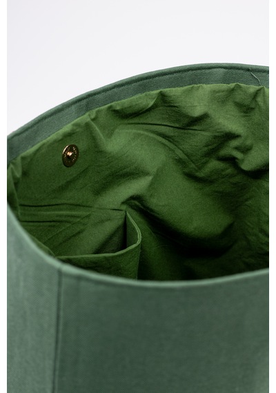 Fabric Craft Bag El Çantası Yeşil Duck Kumaş Astarlı Mıknatıslı 45x40 Yeşil