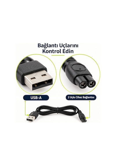 Philips Oneblade Qp1424 Qp2724 Qp2734 Qp2824 Qp2834 Uyumlu Yedek Bıçak Ve Usb Şarj Kablosu Seti