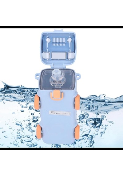 Yüksek Kaliteli Otobüs Şeklinde Su Matarası Okul Park Dışarıda Çizgi Film Uzun Ömürlü 500 Ml Çok Renkli