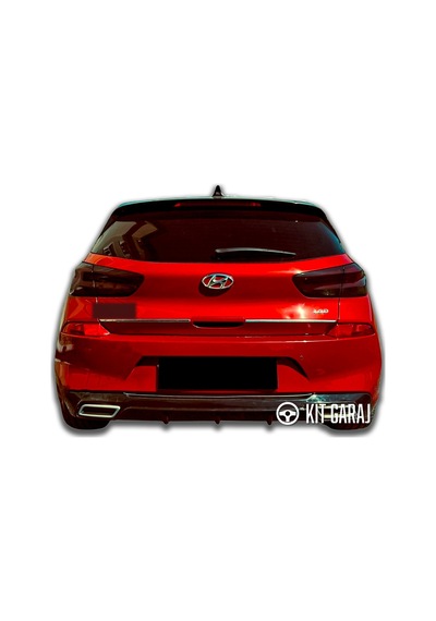 Kit Garaj Hyundai I30 2017 Ve Sonrası Arka Tampon Difüzör Plastik Boyalı