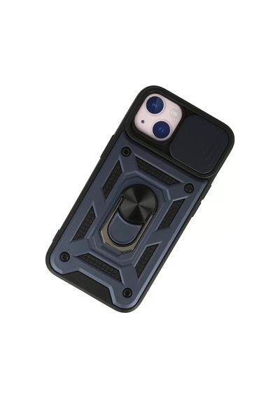 Newface Apple İphone 13 Kılıf Pars Lens Yüzüklü Silikon - Lacivert