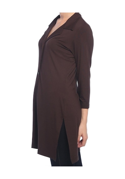 Bulalgiy Kadın Kahve Uzun Ceket-hırka - Bga157872 Kahve