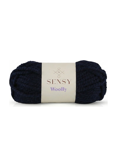 Sensy Premium Woolly El Örgü Ipi Atkı Bere Şapka Ip Panço Ipi Hırka Ipliği Lacivert