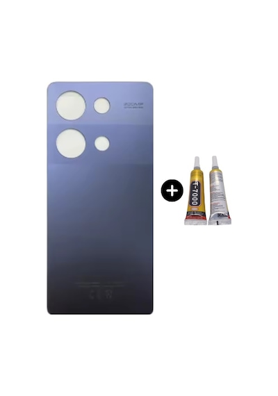 Redmi Note 13 Pro 4g Uyumlu Arka Pil Kapağı Mavi + B7000 Çok Renkli