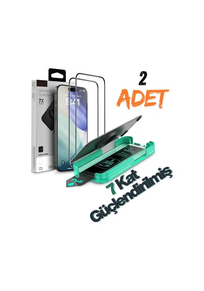 2 Adet Apple Uyumlu iPhone 17 Pro Max Cam Ekran Koruyucu Kolay Kurulum Aparatlı Ultrafit Aluminacore İyonlaştırı