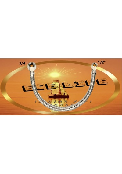 Flex Spiral Boru -paslanmaz -kalın -çelik Tel Örgü -temiz Su Hortumu 3/4 - 1/2 -70cm Diğer