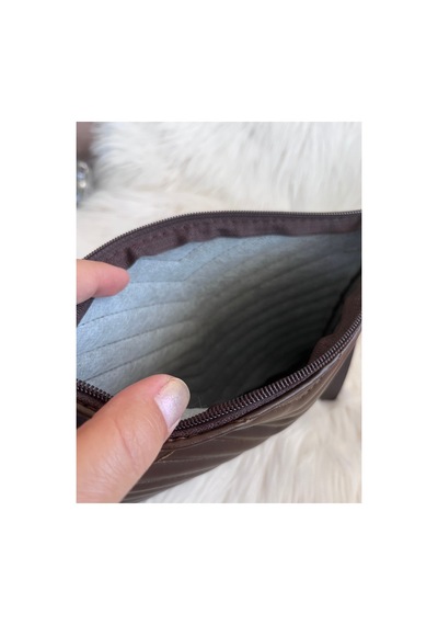Genel Markalar Kahverengi Clutch El Çantası Krem
