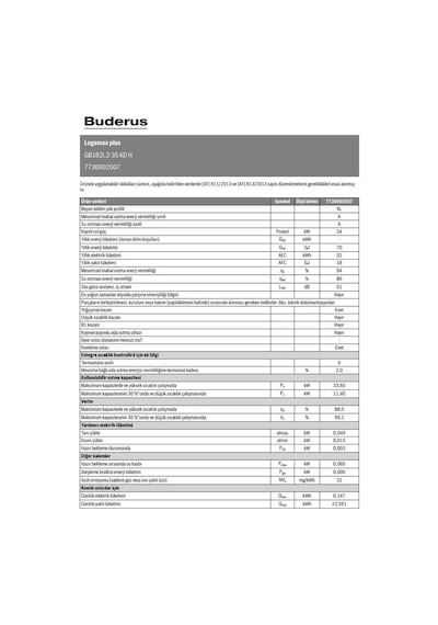 Buderus Logamax Plus Gb182i.2 Wifi 35/40 Kw 30000 Yoğuşmalı Kombi