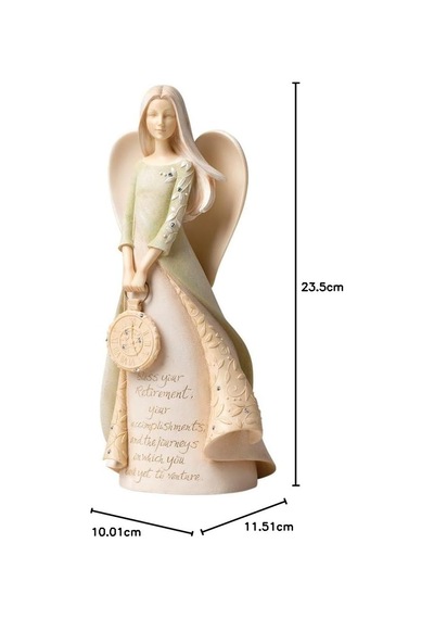 Temeller Emeklilik Melek Taşı Reçine Heykelcik, 22,8 Cm Diğer