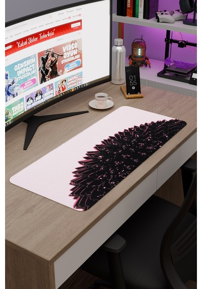 Brütalist Tarz Kaymaz Dikişli Kauçuk Oyuncu Mousepad V3 - 70x30 Xl Gaming Mouse Pad Fare Altlığı