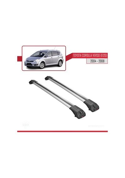Toyota Corolla Verso E120 2004-2008 Arası İle Uyumlu Ace-1 Ara Atkı Tavan Barı Gri
