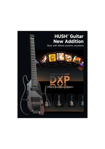 Donner Hush X Pro Elektro Gitar Midnight Glow 104082563001