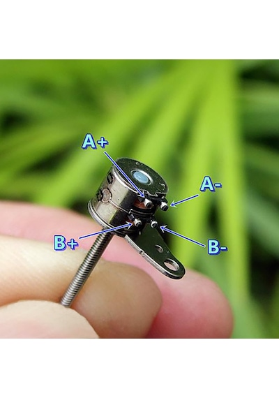 Micro Step Motor Uzun Mil 6X5,5Mm 2 Faz (Dikkat Çok Küçüktür )