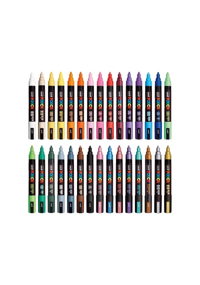 Uni Posca Markör Kalem 5m Set 1.8-2.5 Mm Keçe Uçlu 30'lu Set Genel