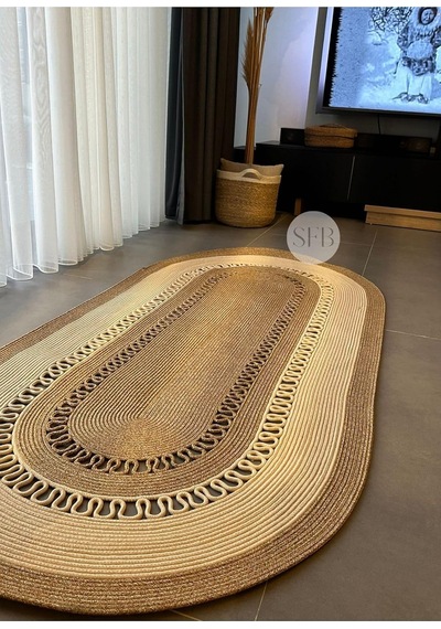 Ayrex Home Turko Jüt, Hasır, Kilim, Paspas, Yolluk, Jüt Halı, Jüt Paspas, Dekoratif Kilim, Bohem Tarzı Kilim, Kili Diğer