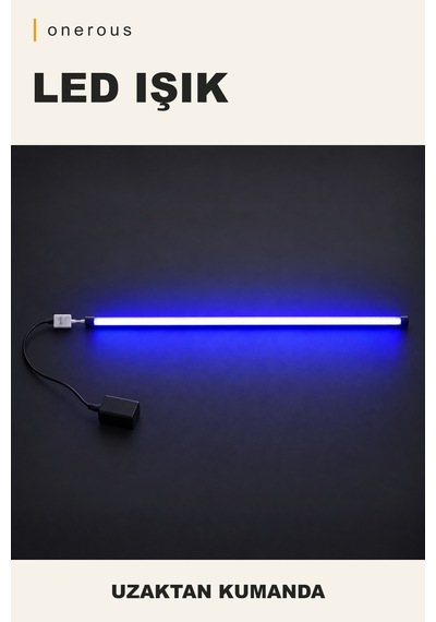 Onerous Led Işık, Uzaktan Kumandalı, Yapışkanlı Mavi