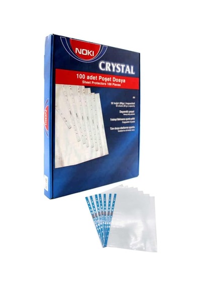 Poşet Dosya A4 Kristal 100 Adet 1 Paket Noki 4830 Cr Kalın Poşet Dosya Föy Mavi Şeritli 90 Mikron Şeffaf Belge Ar Diğer