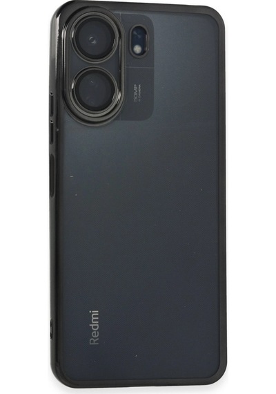 Xiaomi Redmi 13c Kılıf Razer Lensli Silikon - Siyah -
