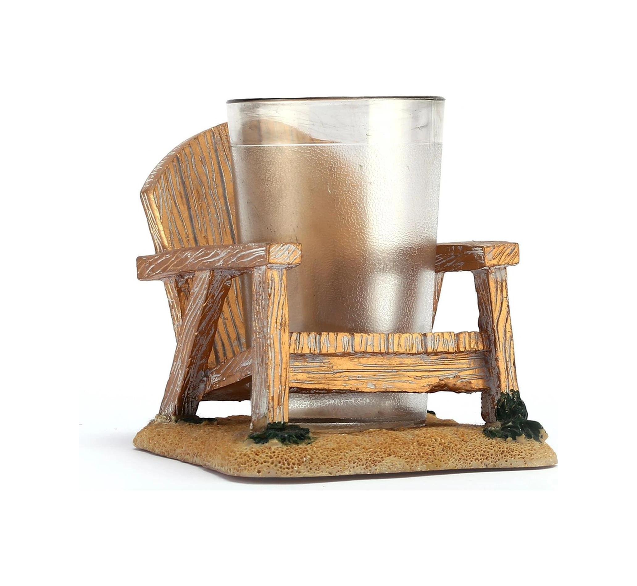 2 Adet Diş Fırçalık Ve Macunluk Sandalye Poliresin 13x11x10cm 200ml Banyo Seti Çok Renkli