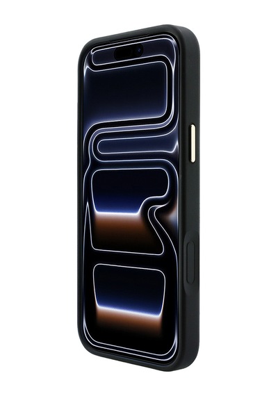 Apple iPhone Uyumlu 18 Pro Max Kılıf Guess Lisanslı M-safe  C-magnet 4g Desenli Yazı Logolu Kapak Siyah