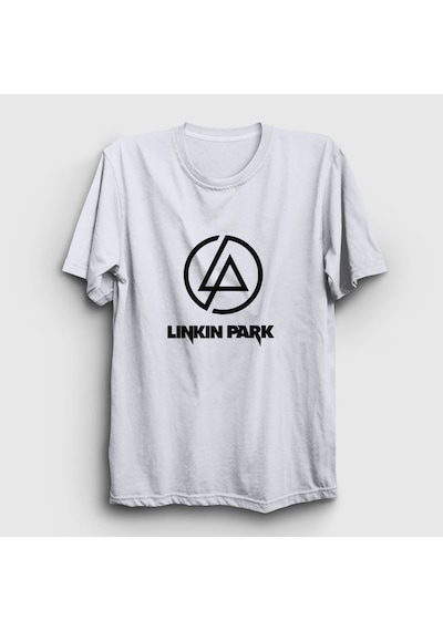 Presmono Unisex Logo Linkin Park T-shirt Beyaz