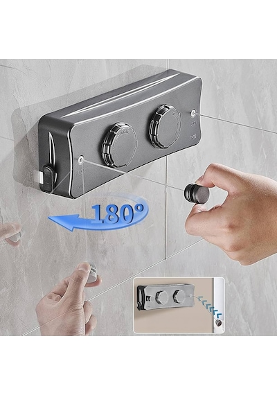 Mioji Mio CH5 Duo Portatif 40kg Dayanıklı Çek As Çamaşır Askılığı Siyah