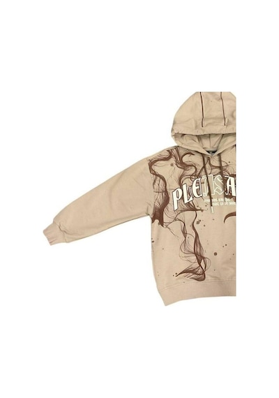 Carinos Erkek Çocuk Kapüşonlu Batik Desenli Sweatshirt-14697 Vizon