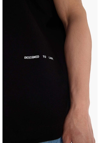 DeFacto %100 Pamuk Boxy Fit Bisiklet Yaka Baskılı Atlet C5040AX25HSBK81