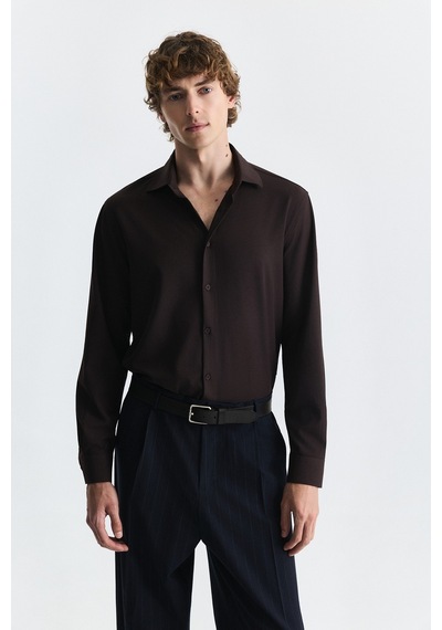 Antioch Comfort Slim Fit Gömlek Kahve