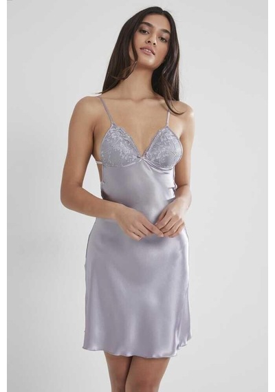 Pierre Cardin Saten Güpürlü Gecelik 630 Royal