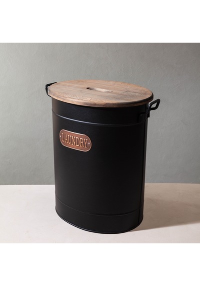 Mudo Home Metal Çamaşır Sepeti 43x34x55 Siyah