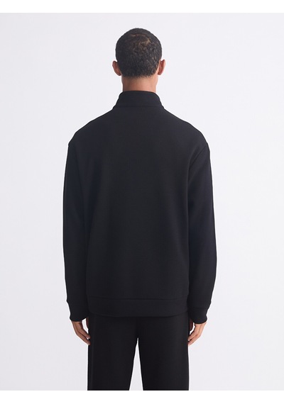Lcw Vision Siyah Fermuarlı Dik Yaka Erkek Kalın Sweatshirt