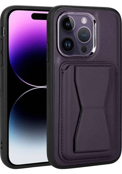 Nihcase Apple Uyumlu iPhone 14 Pro Max Kılıf Memo Kartlıklı Standlı Pu Deri Kapak