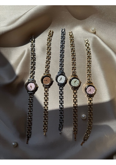 Retro Minimal Hasır Kordon Vintage Kadın Kol Saati Gümüş Gümüş