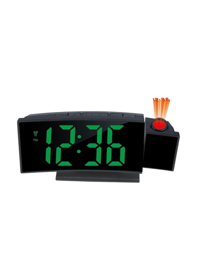 Projeksiyonlu Dijital Masa Saati Yeşil Led Ekranlı Alarm Snooze Sıcaklık Tarih Usb Ve Pil Diğer