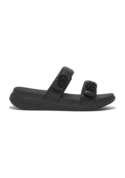 Roncato 090 All Black Sandalet Kadın Diğer Iw5-090 / 675 Fitflop F-mode Go Beadie-button Adjustable Two-bar Siyah