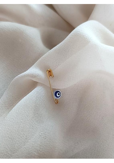 Nazar Boncuklu Sedef Maşallahlık İğneli 10 Adet 0.6 Mm Çeyiz Bohçası İğnesi Beyaz