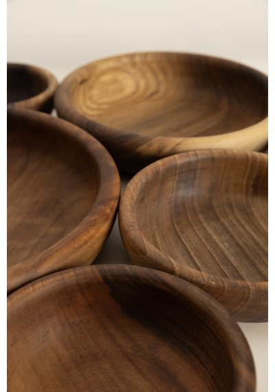 Walnut 6'lı El Yapımı Doğal Ceviz Kase Takımı 1293