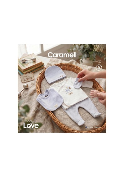 Altıntaş Baby Caramell Moving Car 5'li Hastane Çıkışı Zıbın Seti Moving Car Mavi Moving Car Mavi