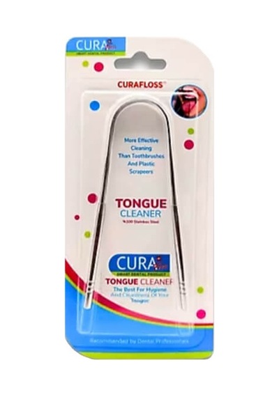 Curafloss Çelik Dil Temizleyici Gümüş Renk 6'li Paket