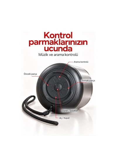 Ses Aleti Ofis Ortamı Küçük Boyut Bluetooth Hoparlör Taşınabilir Kablosuz Speaker K30 Siyah