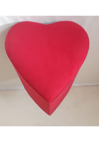 Nesilhomee-Ticaret Silinebilir Kumaş Kalpli Puf